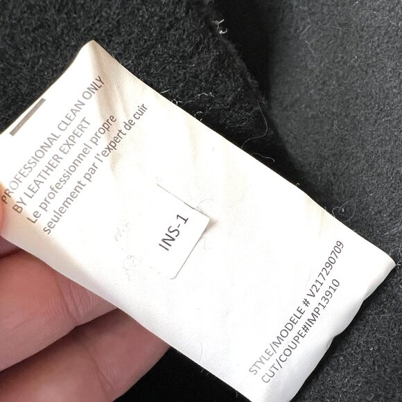 Vince Leather Sleeve Black Open Front Jacket Size Large - Picture 14 of 15